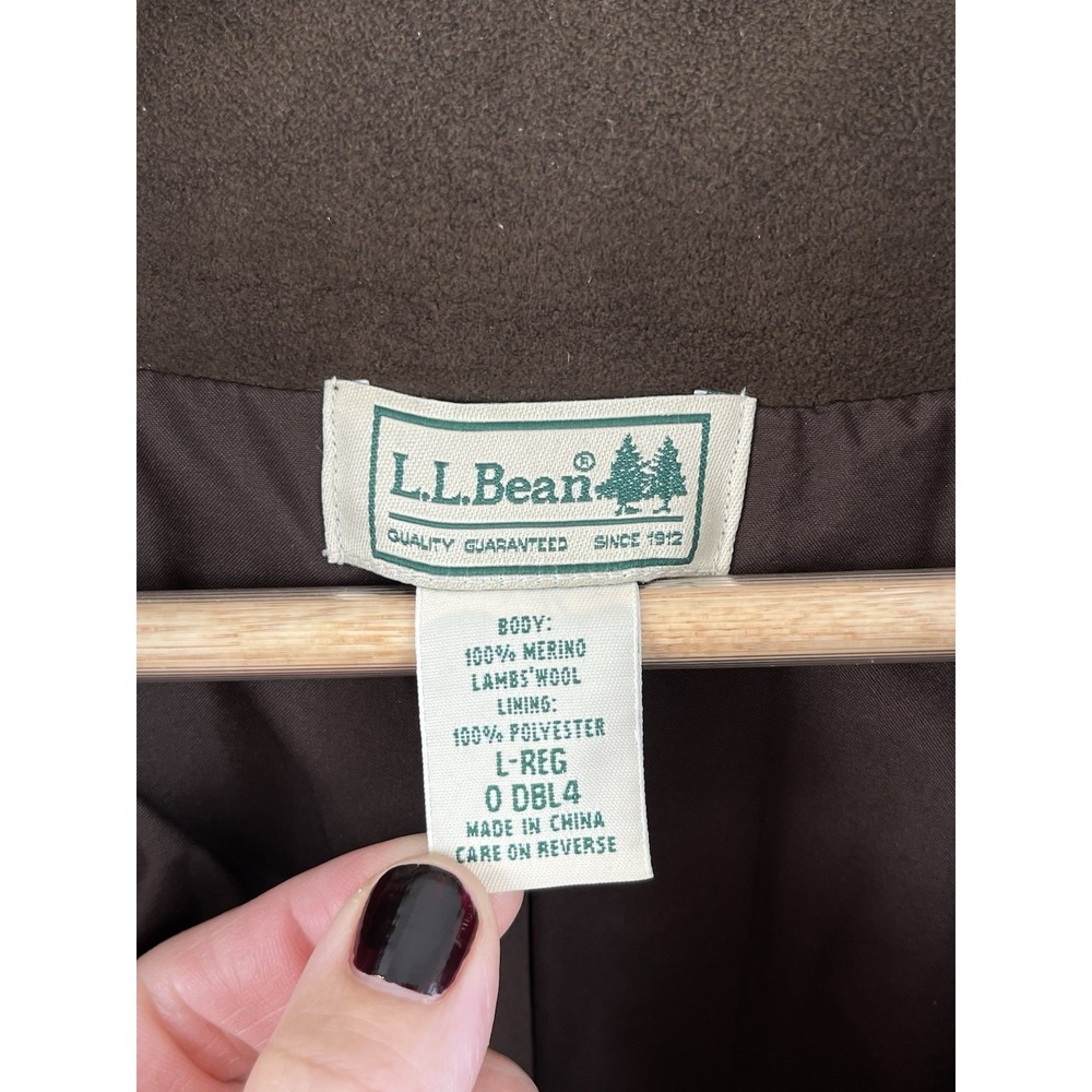 L.L. Bean Mens 1/4 Zip Waterfowl Lambswool Sweater Wind Stopper Goretex Sz Lg - Picture 3 of 10